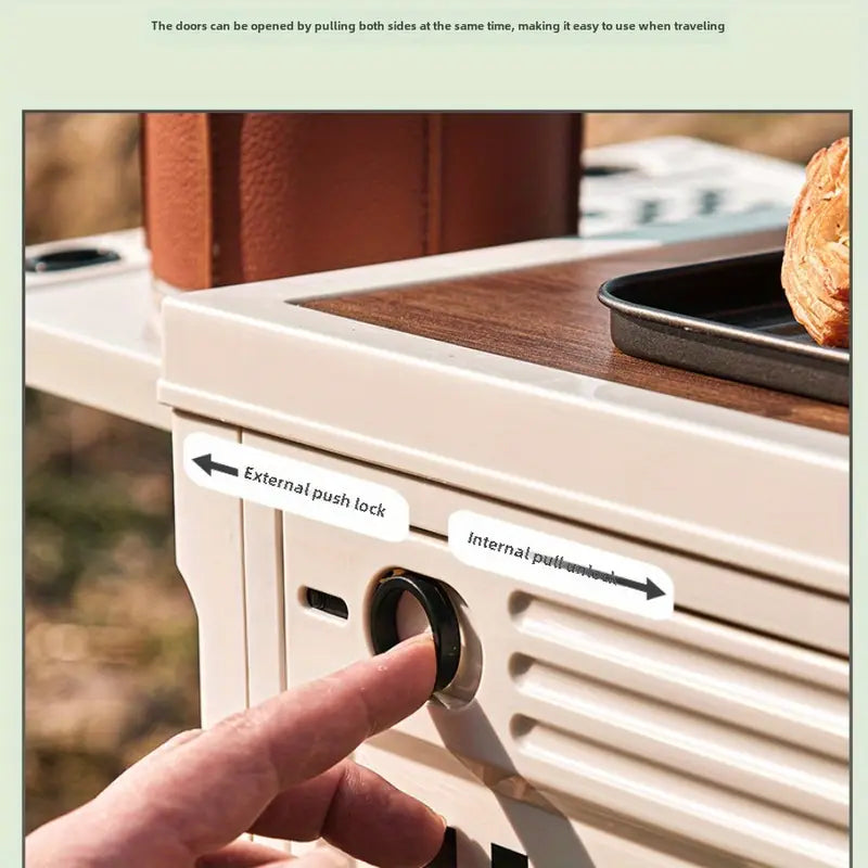 Waterproof Camping Storage Box with Foldable Table – Outdoor Gear Organizer for Camping & Hiking - Echo Leaf