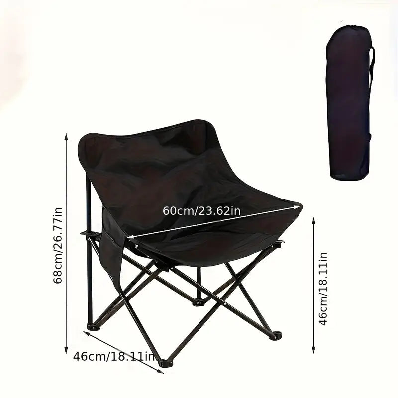 2pcs Folding Moon Chairs – Lightweight Portable Outdoor Chairs for Camping, Beach & Picnic - Echo Leaf