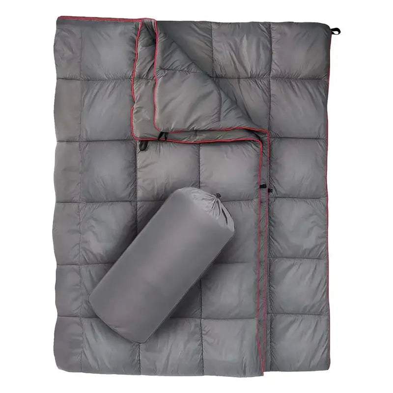 Lightweight Puffy Camping Blanket – Warm, Packable Outdoor Blanket for Travel, Beach & Festivals - Echo Leaf