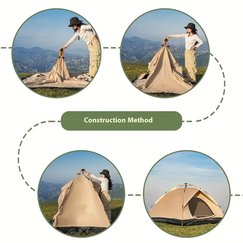 Portable Camping Tent – Pop-Up Foldable Sunshade for Outdoors