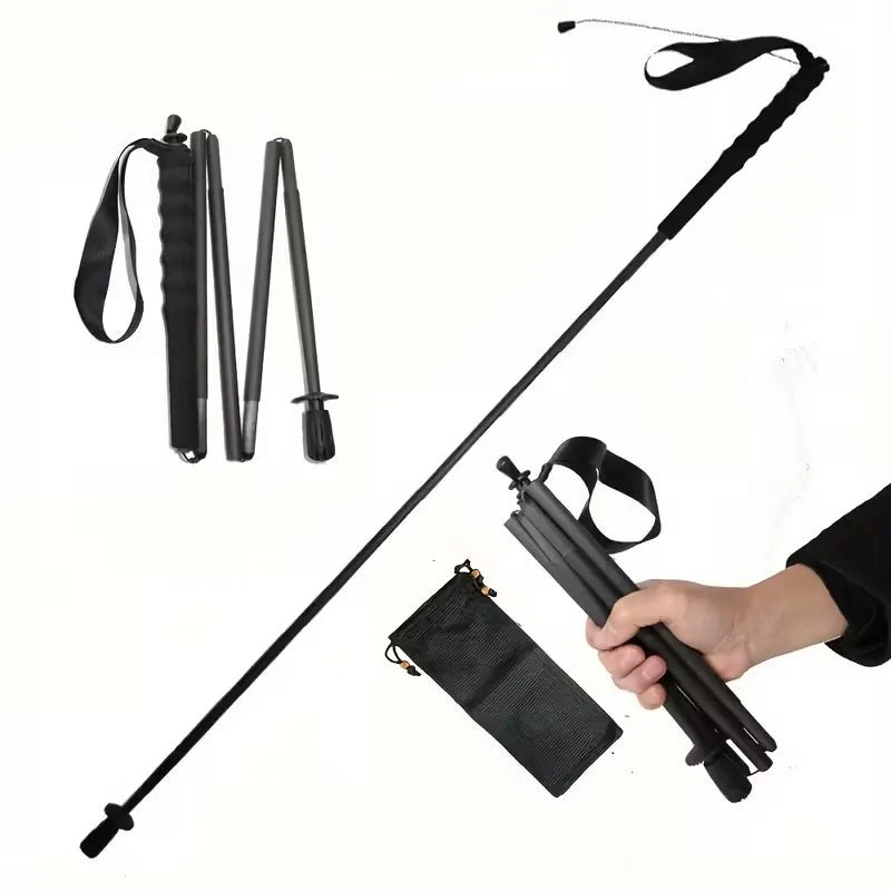 2 - Pack Carbon Fiber Trekking Poles - Lightweight & Adjustable for Hiking - Echo Leaf