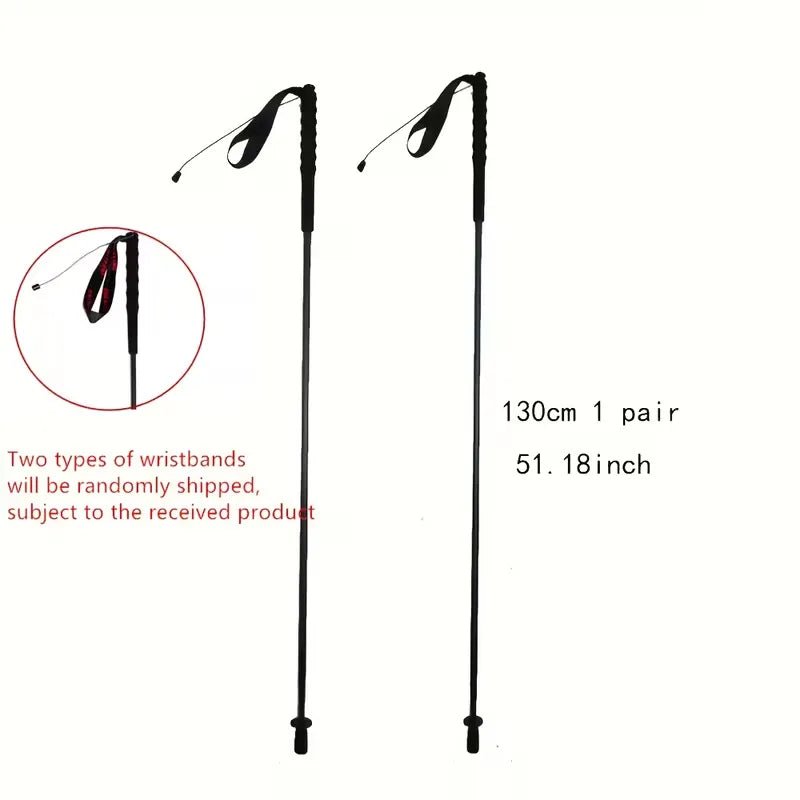 2 - Pack Carbon Fiber Trekking Poles - Lightweight & Adjustable for Hiking - Echo Leaf