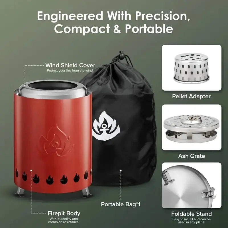 Portable Tabletop Fire Pit – Mini Outdoor Stove for Patio & Camping - Echo Leaf