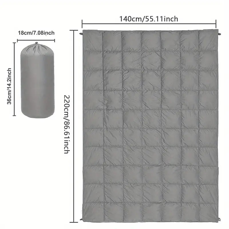 Lightweight Puffy Camping Blanket – Warm, Packable Outdoor Blanket for Travel, Beach & Festivals - Echo Leaf