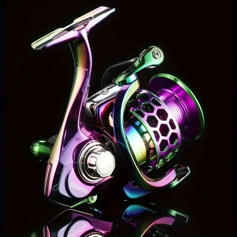 Colorful spinning fishing reel, light and smooth fishing reel