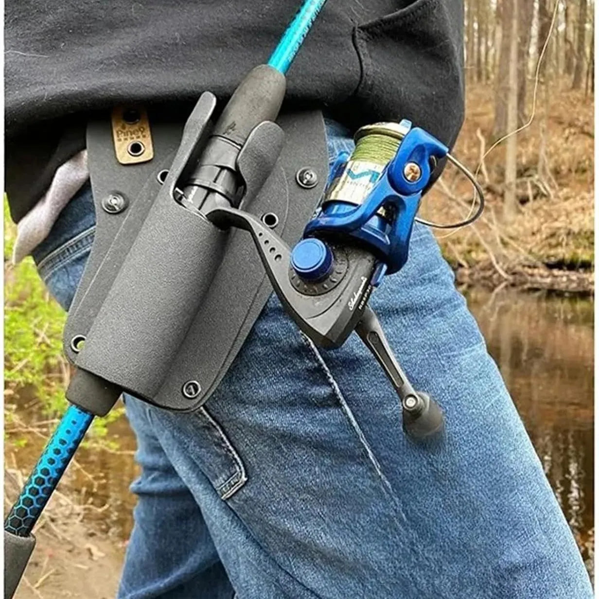 Slide-in Fishing Rod Hip Holsters – Convenient and Secure Fishing Gear Storage – Hands-Free Fishing Rod Holder - Echo Leaf