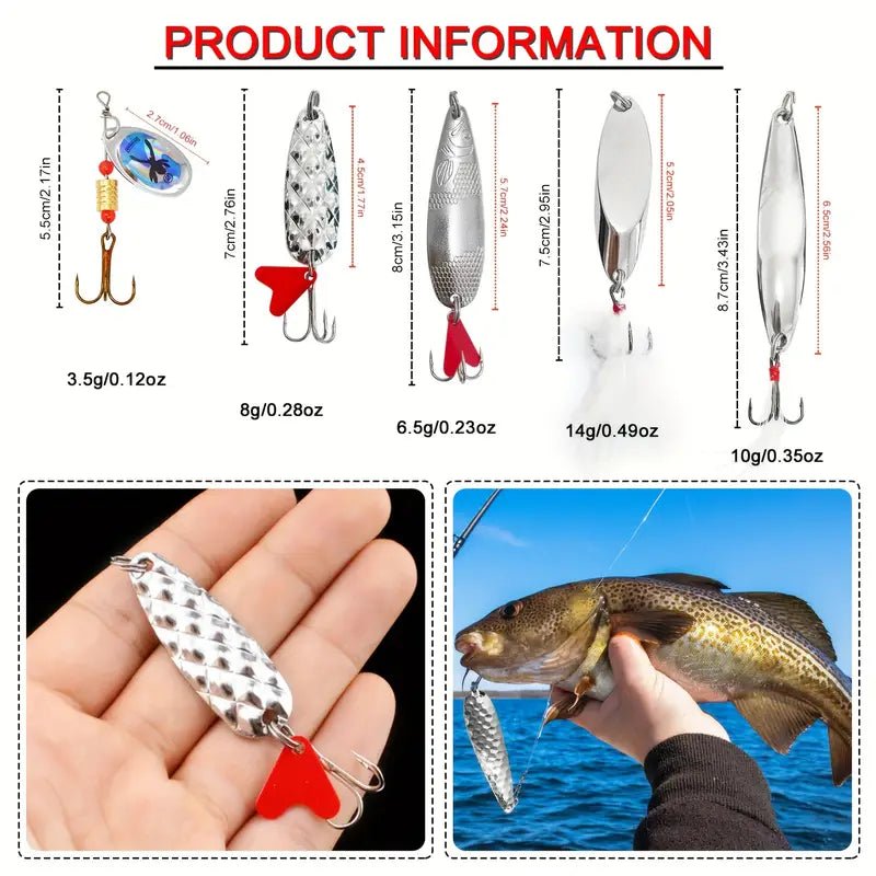 491pcs Fishing Lure Kit with Tackle Box – Soft Baits, Jigs & Hooks – Complete Fishing Gear Set - Echo Leaf