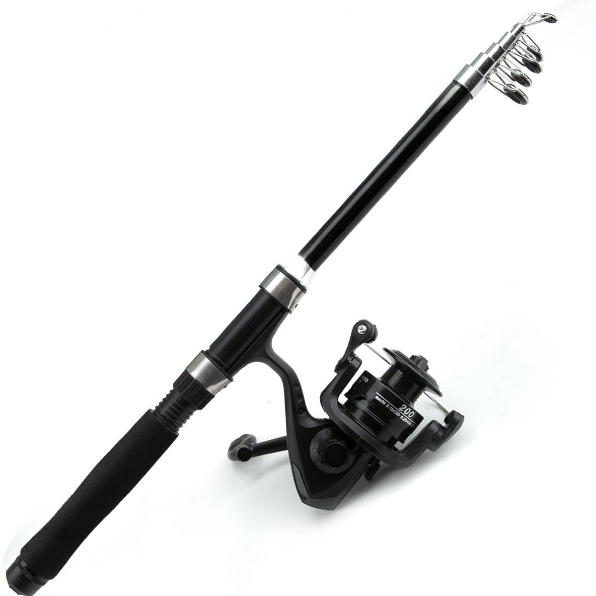 5ft Telescopic Fishing Rod & Lure Set – Long Casting Carbon Pole for Sea & Perch Fishing - Echo Leaf
