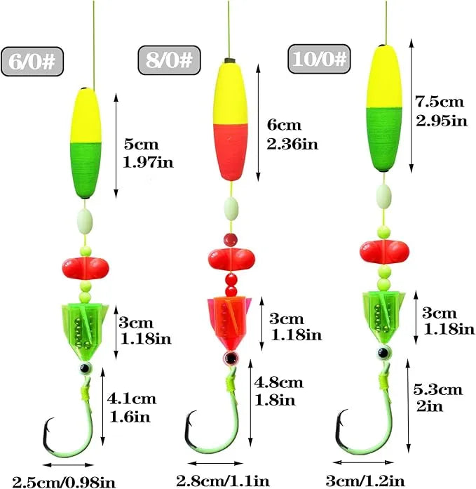 Catfish Rig with Rattles & Circle Hooks – Santee Rig, 3pcs Set