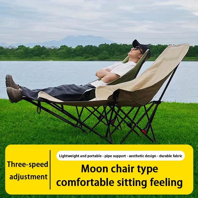 Adjustable Moon Chair – Portable Outdoor Recliner with Lumbar Support