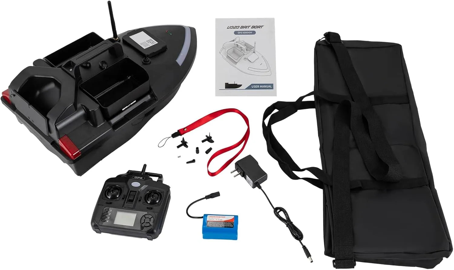 RC Bait Boat for Fishing – 500M Cruise, Auto Return & 4.4lbs Load Capacity