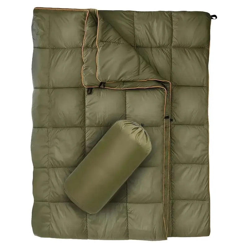 Lightweight Puffy Camping Blanket – Warm, Packable Outdoor Blanket for Travel, Beach & Festivals - Echo Leaf