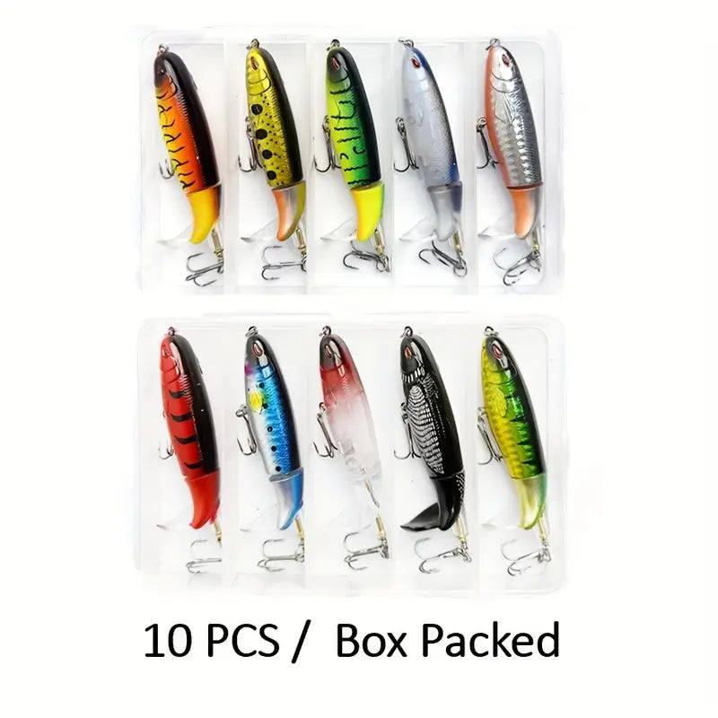 5/10pcs Artificial Fishing Lures with Hooks – Realistic Outdoor Fishing Accessories - Echo Leaf