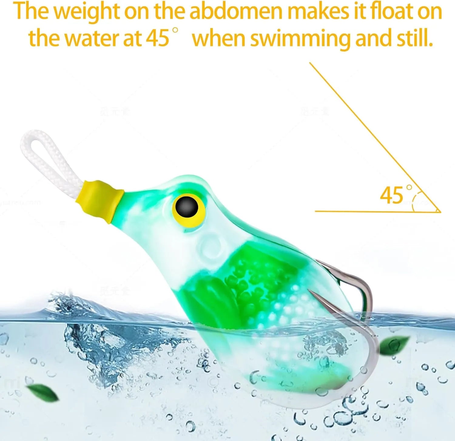 5Pcs Topwater Frog Lures Set – Weedless Soft Bait for Bass