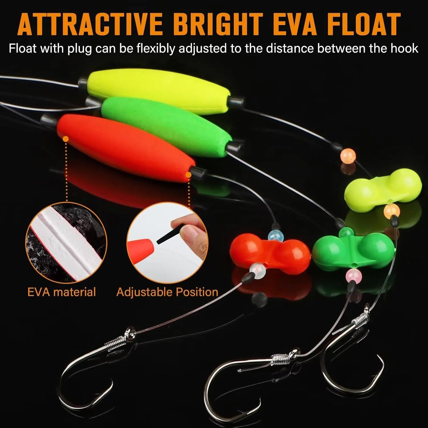 Catfish Rig with Rattles & Circle Hooks – Santee Rig, 3pcs Set