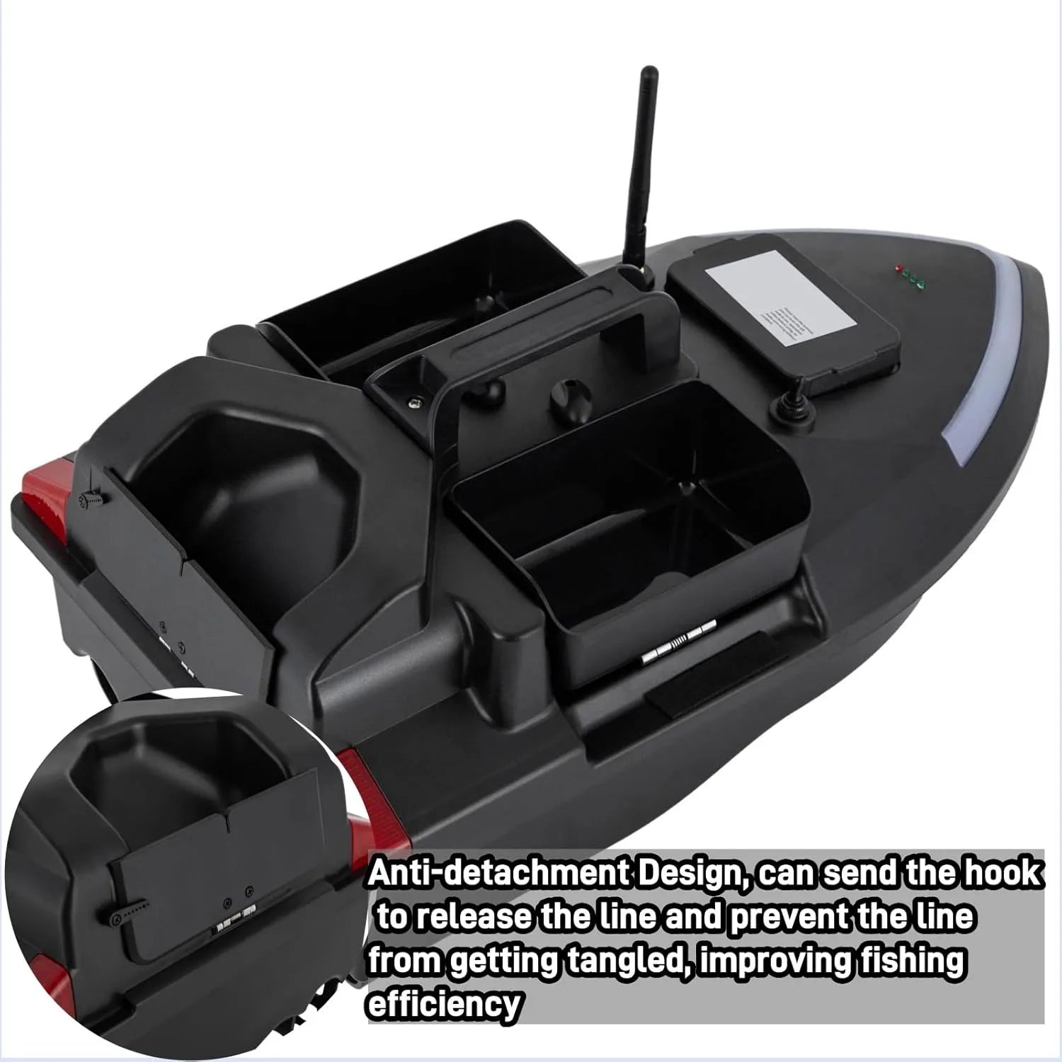 RC Bait Boat for Fishing – 500M Cruise, Auto Return & 4.4lbs Load Capacity