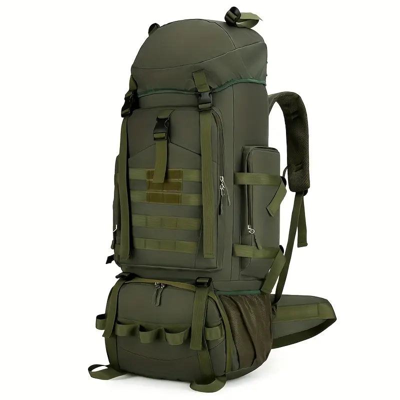 100L Lightweight Hiking Backpack – Outdoor Travel Bag with Multiple Pockets for Men & Women - Echo Leaf