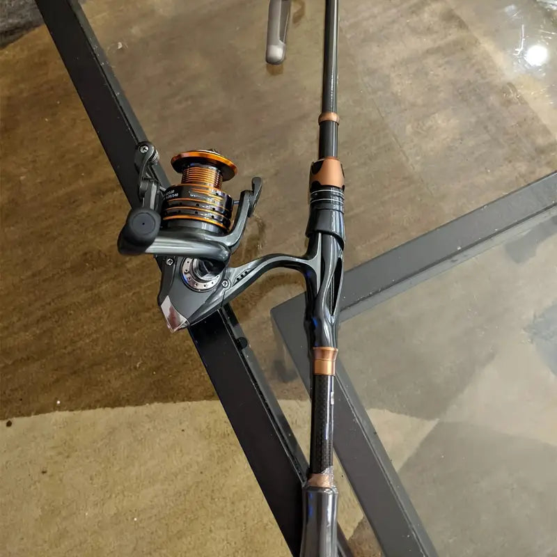 Compact Telescopic Fishing Rod & Reel Combo - Carbon Fiber, Portable for Travel, Ideal Men's Gift - Echo Leaf