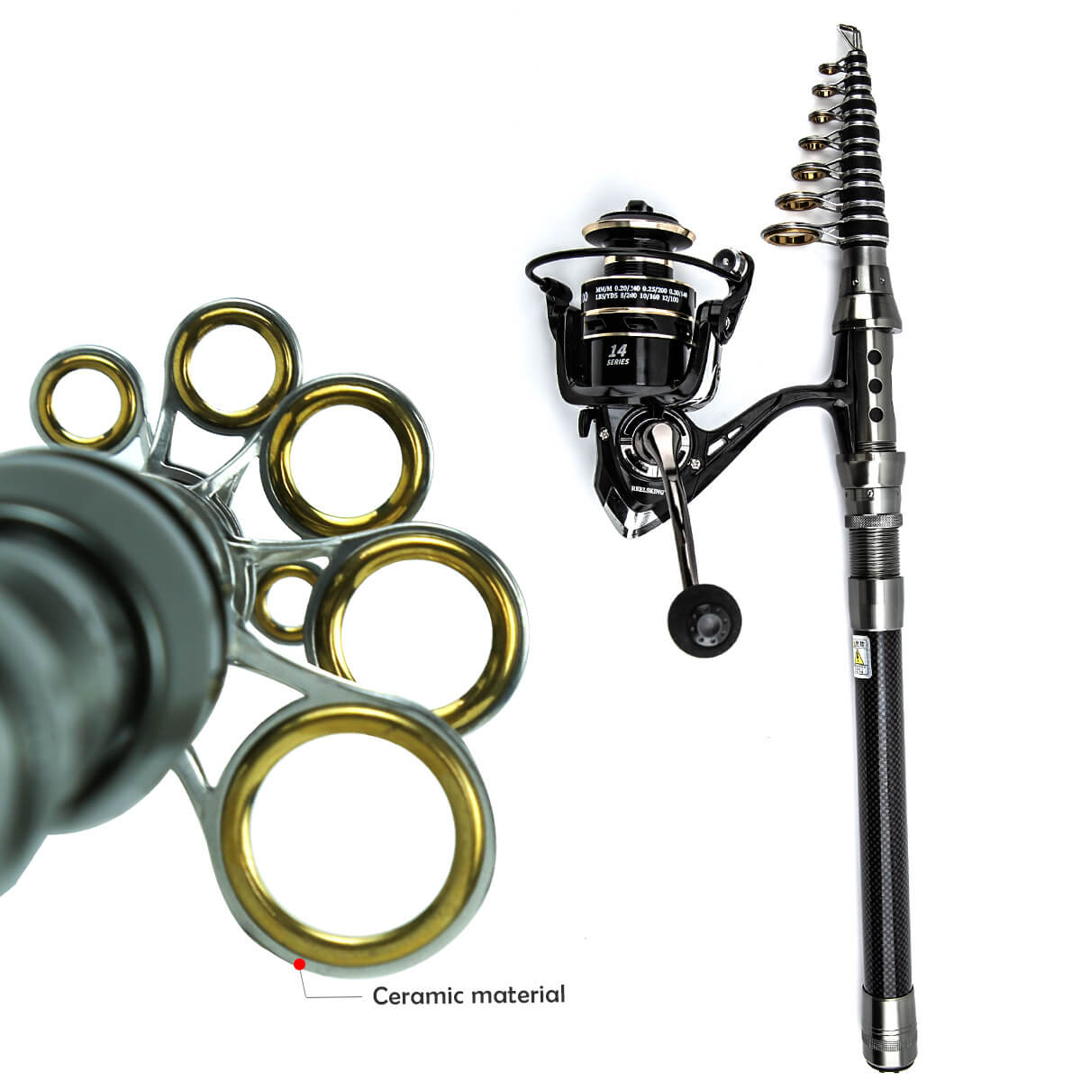 Durable Lightweight Luya Casting Rod for Deep Sea & Perch Fishing - Echo Leaf