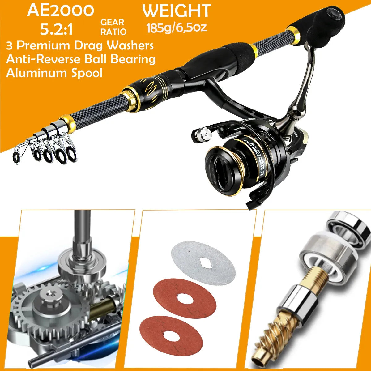 5.9ft lure fishing gear rod reel set ultra-short sea rod