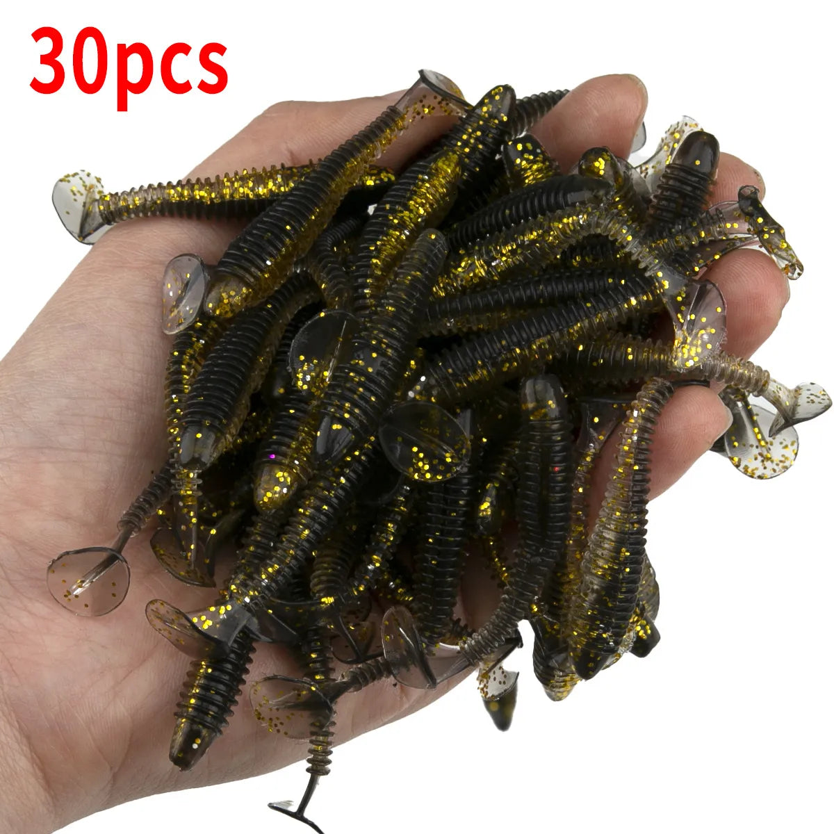 Bionic Spiral T-Tail Soft Bait 5.5cm – Perch & Croaker Lure