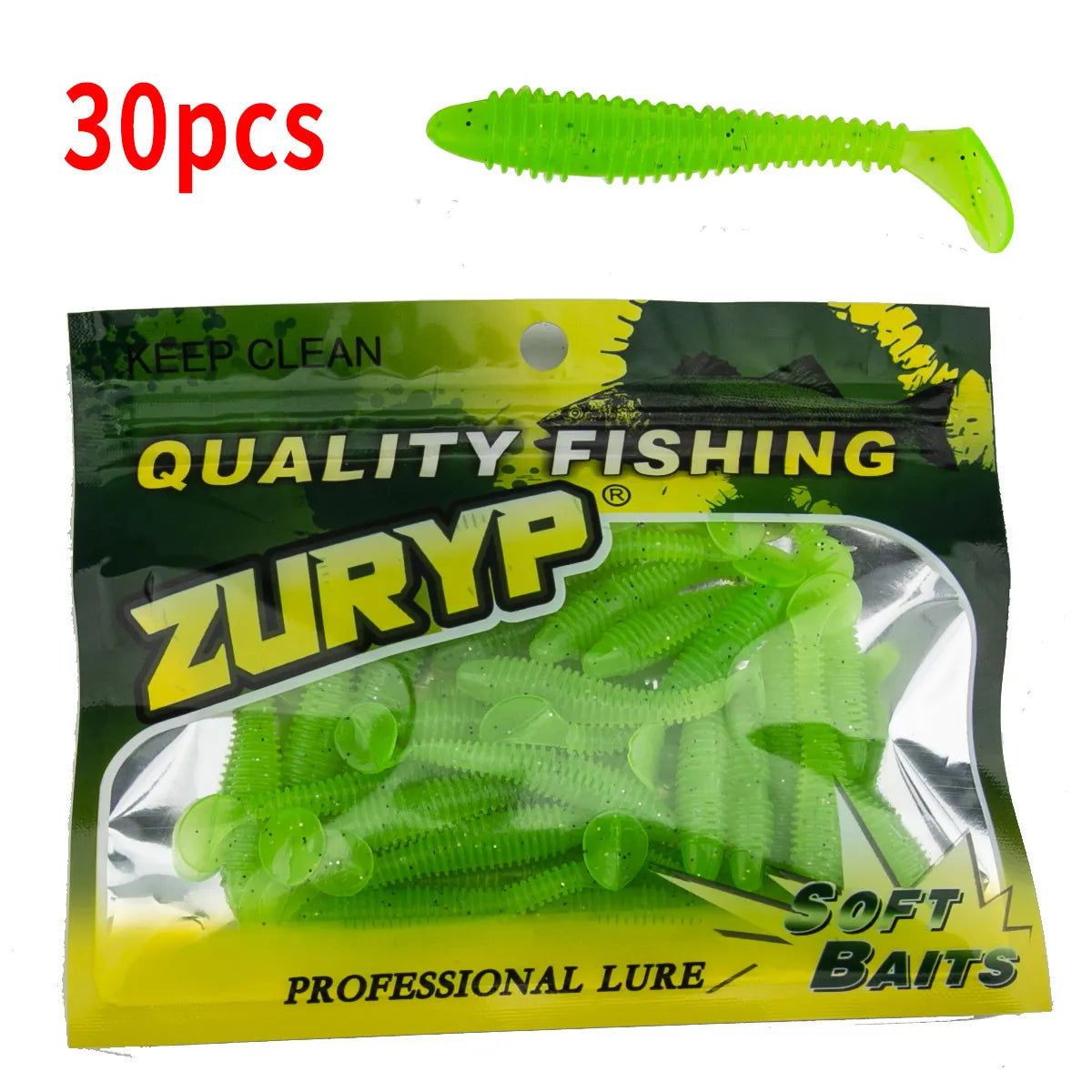 Bionic Spiral T-Tail Soft Bait 5.5cm – Perch & Croaker Lure