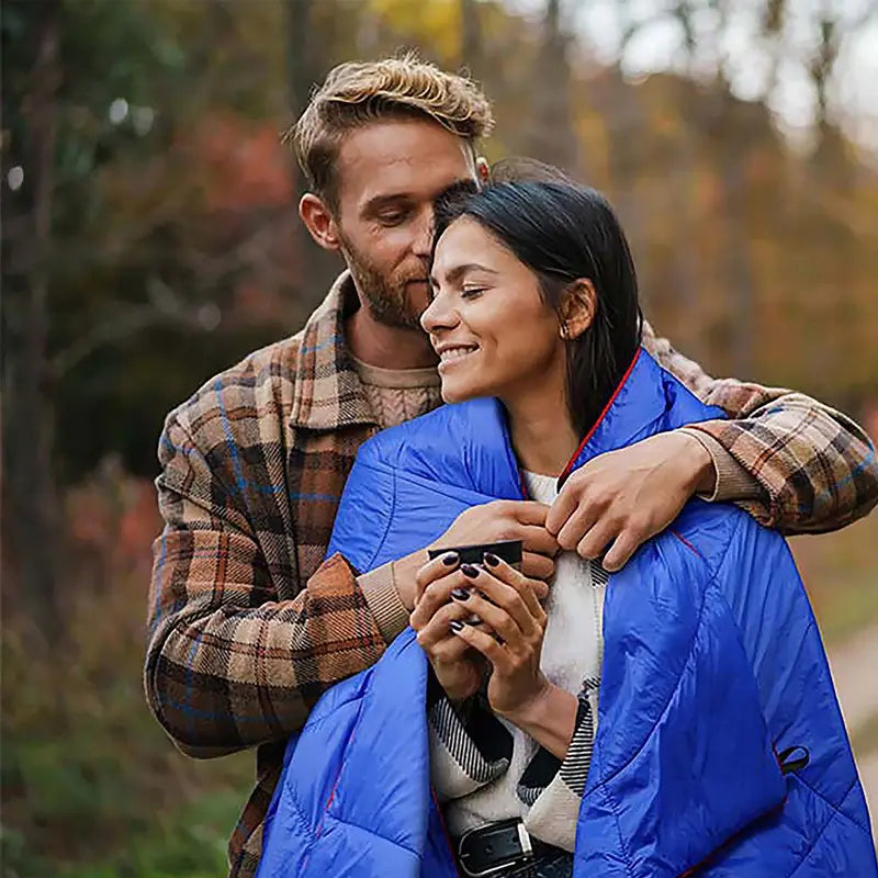 Lightweight Puffy Camping Blanket – Warm, Packable Outdoor Blanket for Travel, Beach & Festivals - Echo Leaf