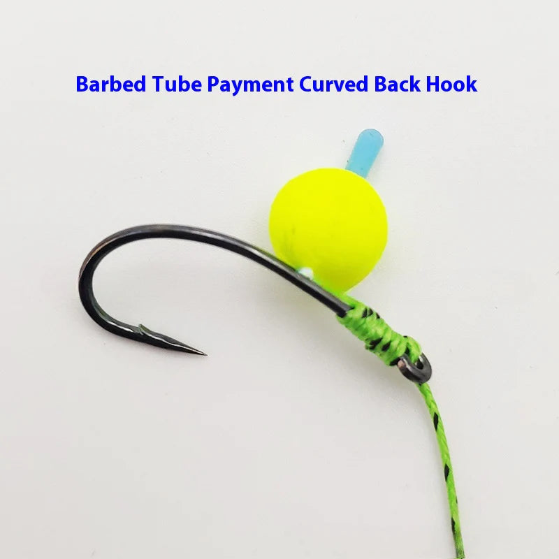 High-Strength Barbed Fishing Hooks with Camouflage PE Cable