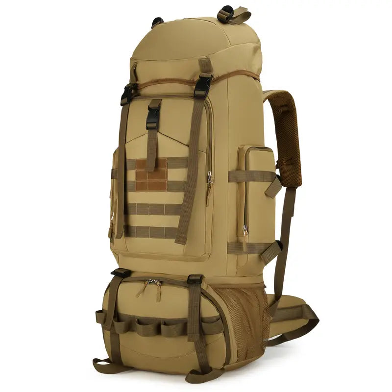 100L Lightweight Hiking Backpack – Outdoor Travel Bag with Multiple Pockets for Men & Women - Echo Leaf