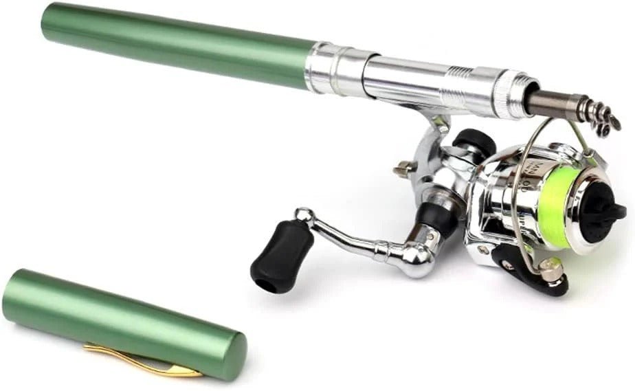 Compact Pen - Style Fishing Rod and Reel Combo - Echo Leaf