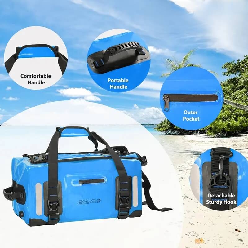 Dry Bag Backpack for Kayaking, Camping & Travel – Waterproof, Durable Outdoor Backpack - 50L - Echo Leaf