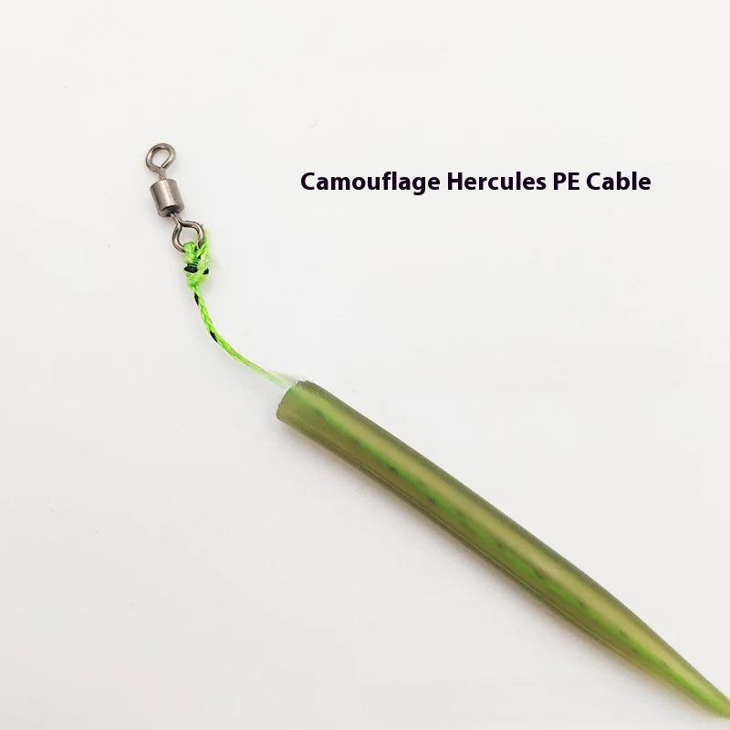 High-Strength Barbed Fishing Hooks with Camouflage PE Cable