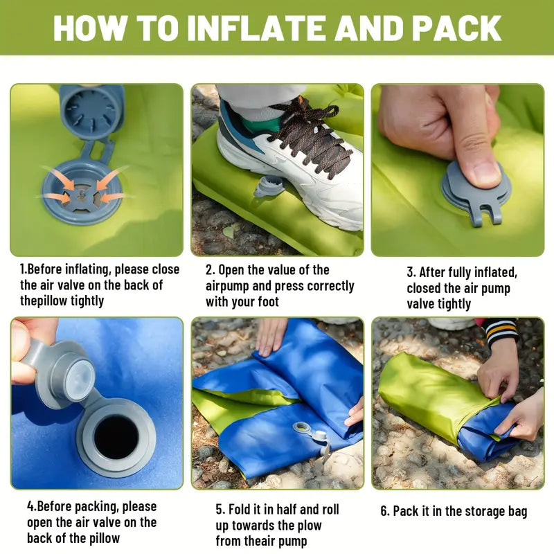 Self-Inflating Camping Pad – Ultralight, Compact Travel Mattress