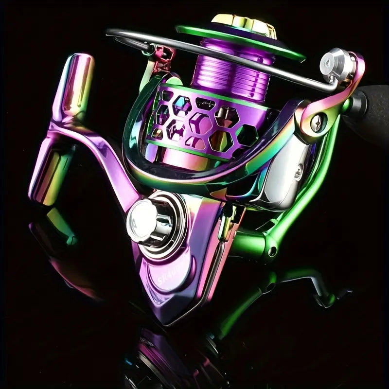 Colorful spinning fishing reel, light and smooth fishing reel