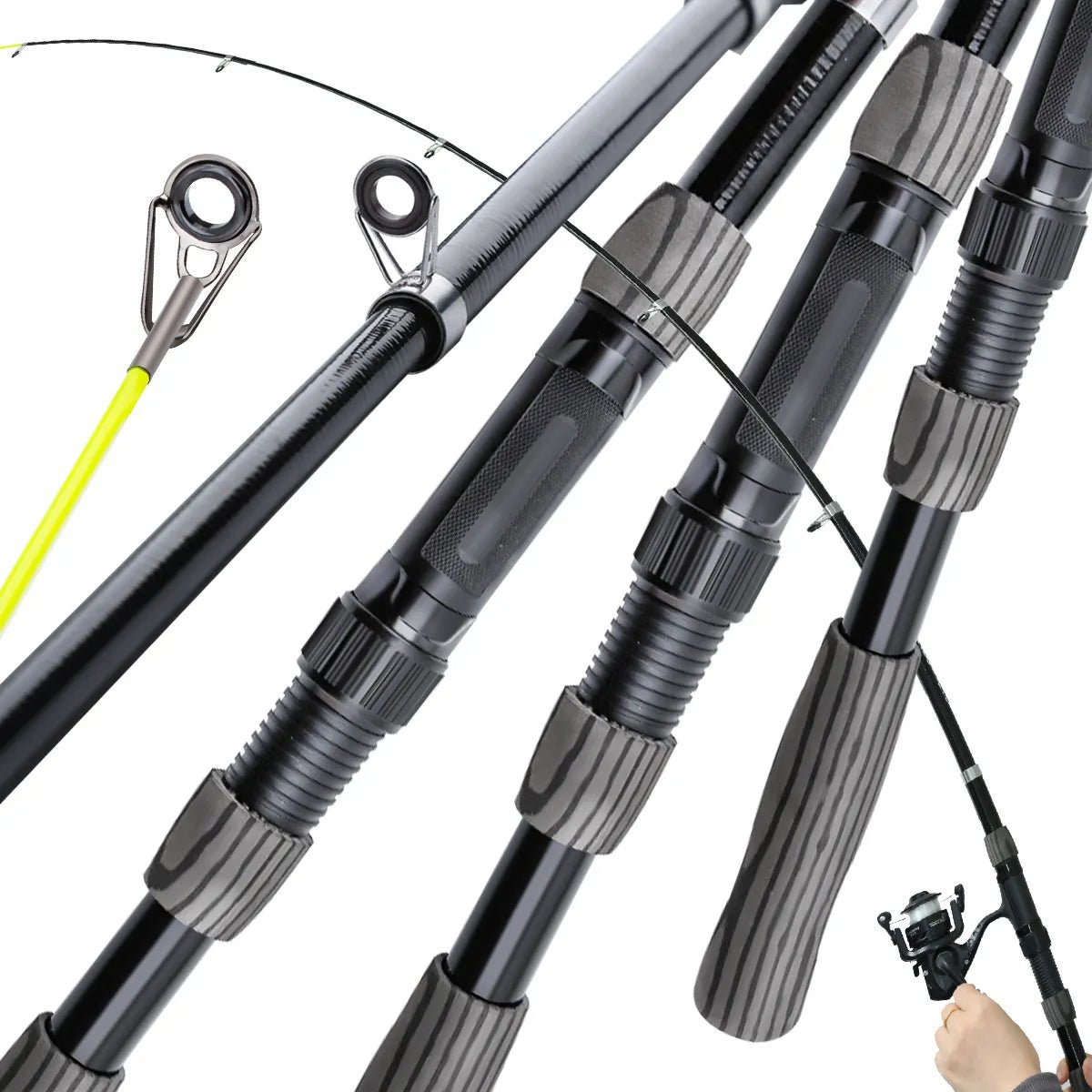 Fiberglass Lure Rod Set – Long - Cast Fishing Gear - Echo Leaf