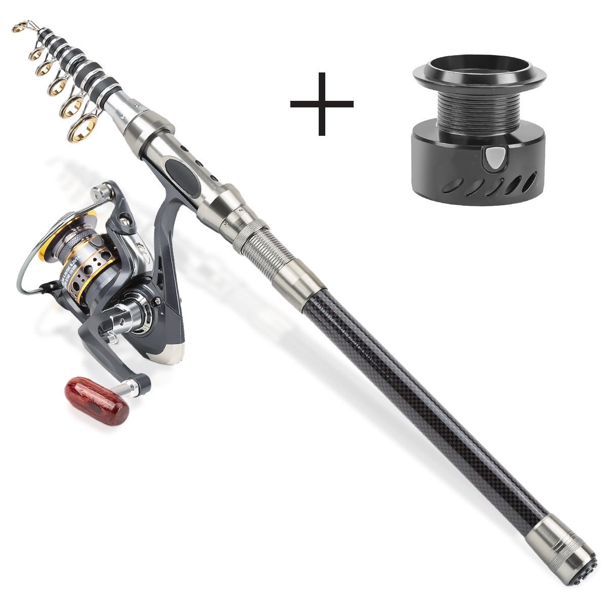 Fishing Set – Retractable Rod, Spinning Reel & Lure Combo – Portable, High - Performance Fishing Gear for Anglers - Echo Leaf