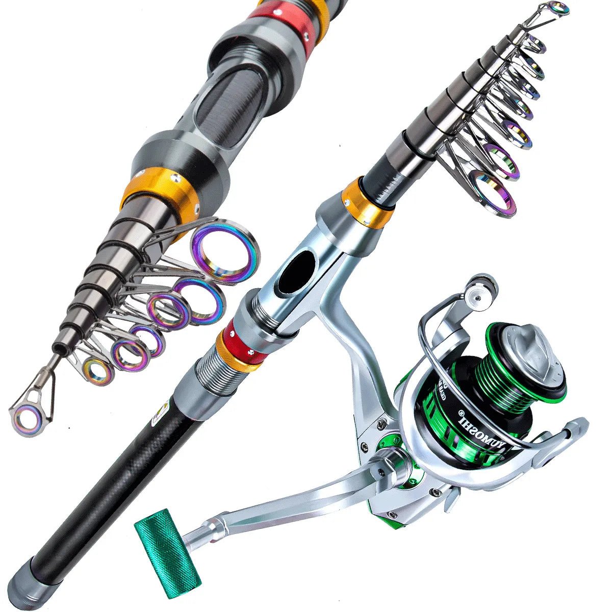 Long Cast Lure Rod Set – Sea & Reservoir Minnow Fishing – High - Performance, Durable Fishing Gear for Anglers - Echo Leaf