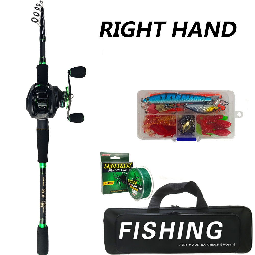 Lure Fishing Rod Set – Carbon Telescopic Design – Lightweight, Portable, and High - Performance Fishing Gear - Echo Leaf