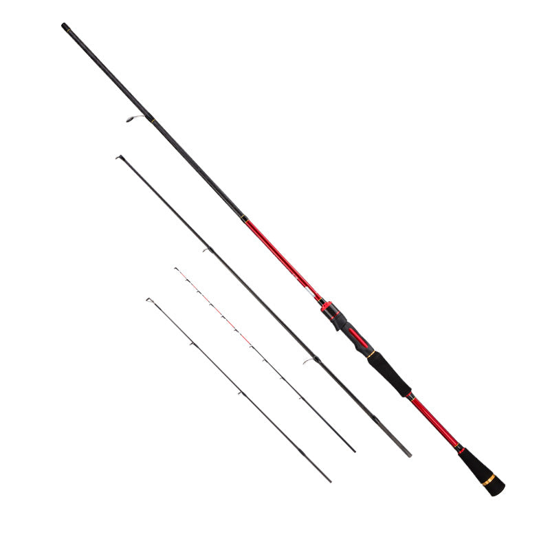 Soft tail lure fishing rod for long distance shore casting