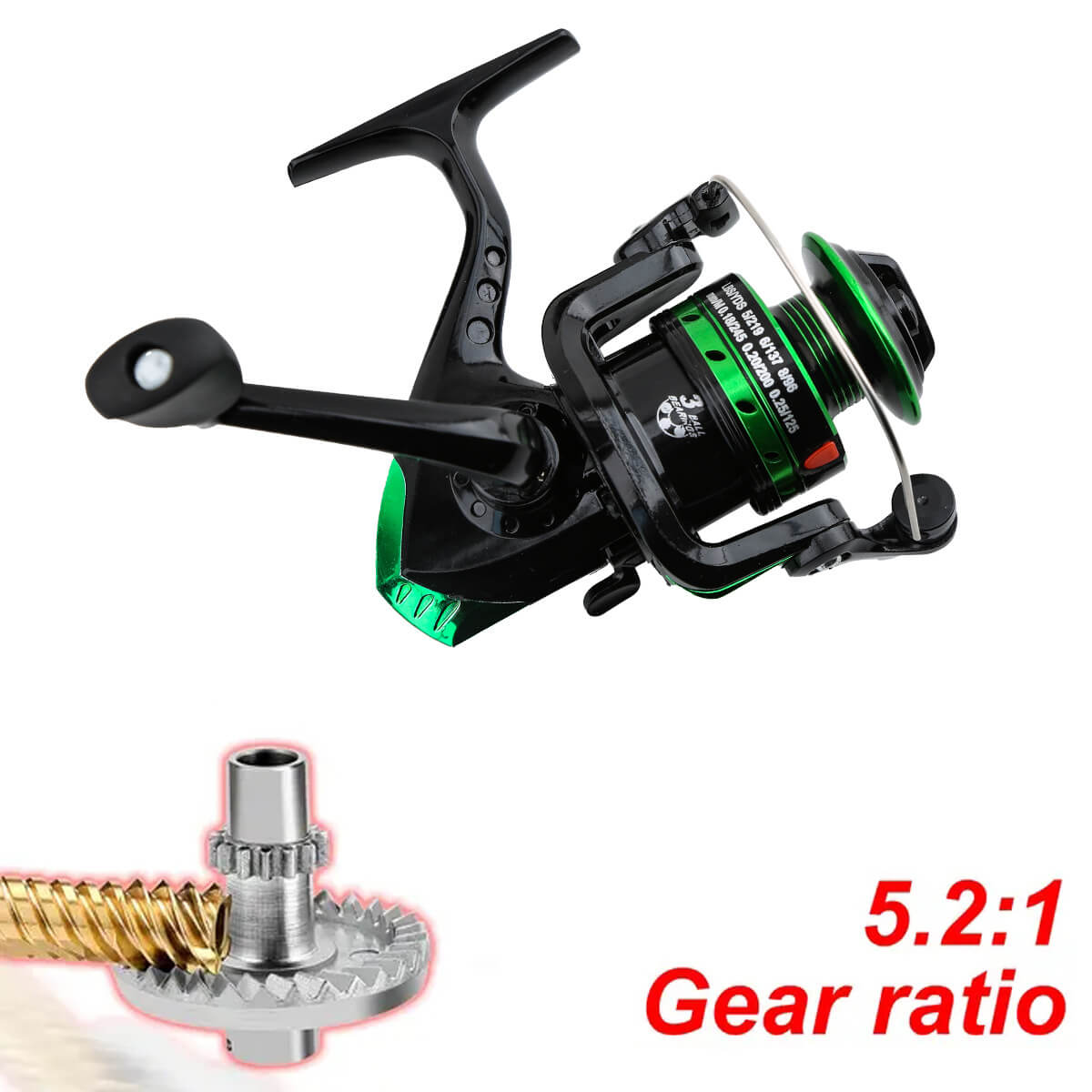 Metal Spinning Reel 5.2:1 – Long - Distance Sea Fishing Reel for Big Catch - Echo Leaf