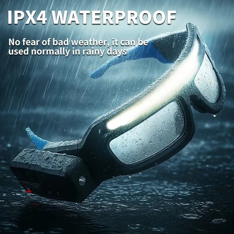 Motion Activated LED Headlamp Glasses USB - C Rechargeable Waterproof - Echo Leaf