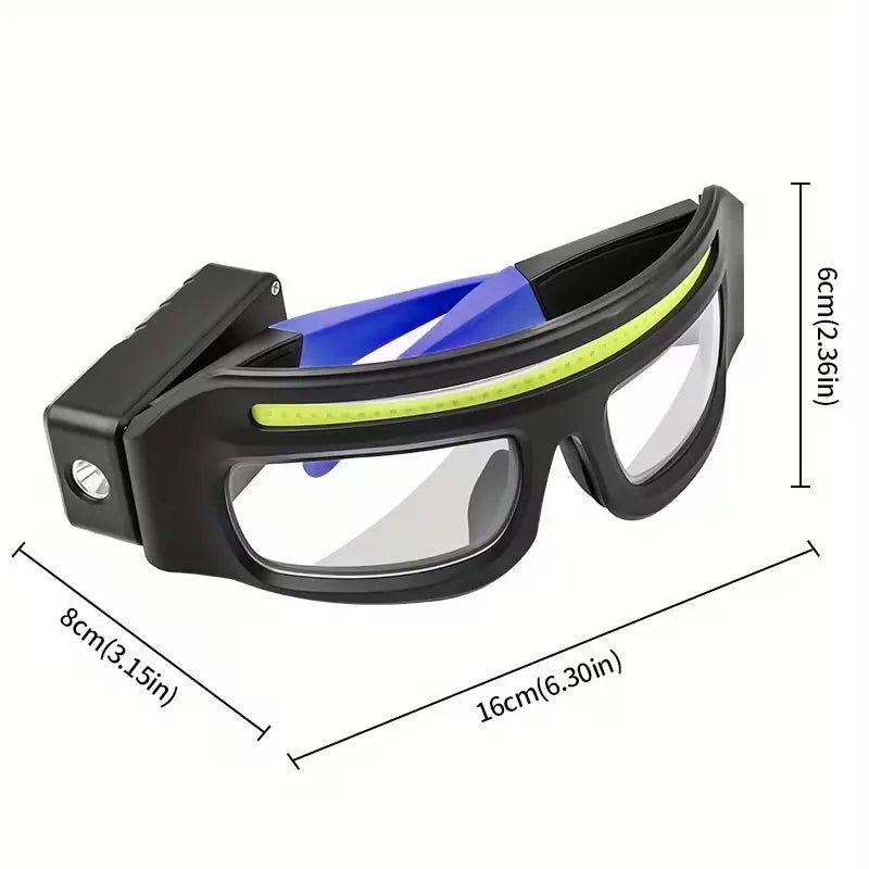 Motion Activated LED Headlamp Glasses USB - C Rechargeable Waterproof - Echo Leaf