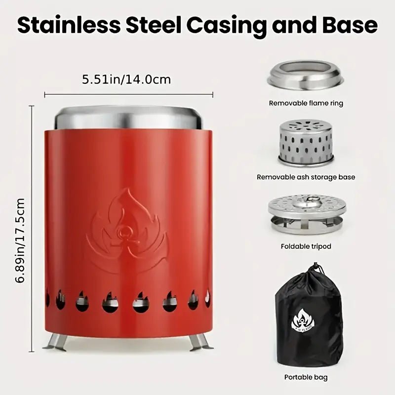 Portable Tabletop Fire Pit – Mini Outdoor Stove for Patio & Camping - Echo Leaf