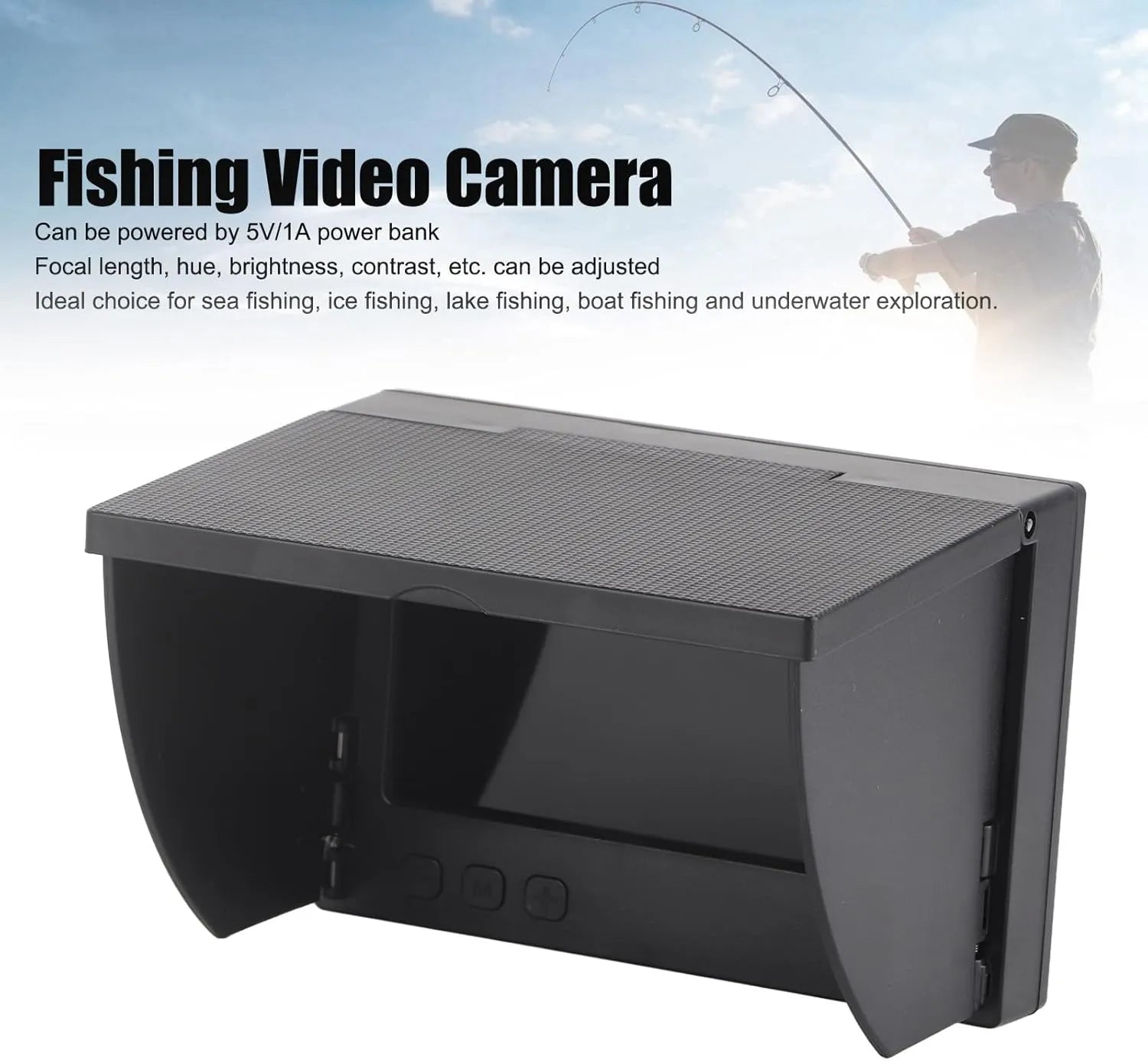 Portable Underwater Fishing Camera with 4.3" LCD Monitor - Echo Leaf