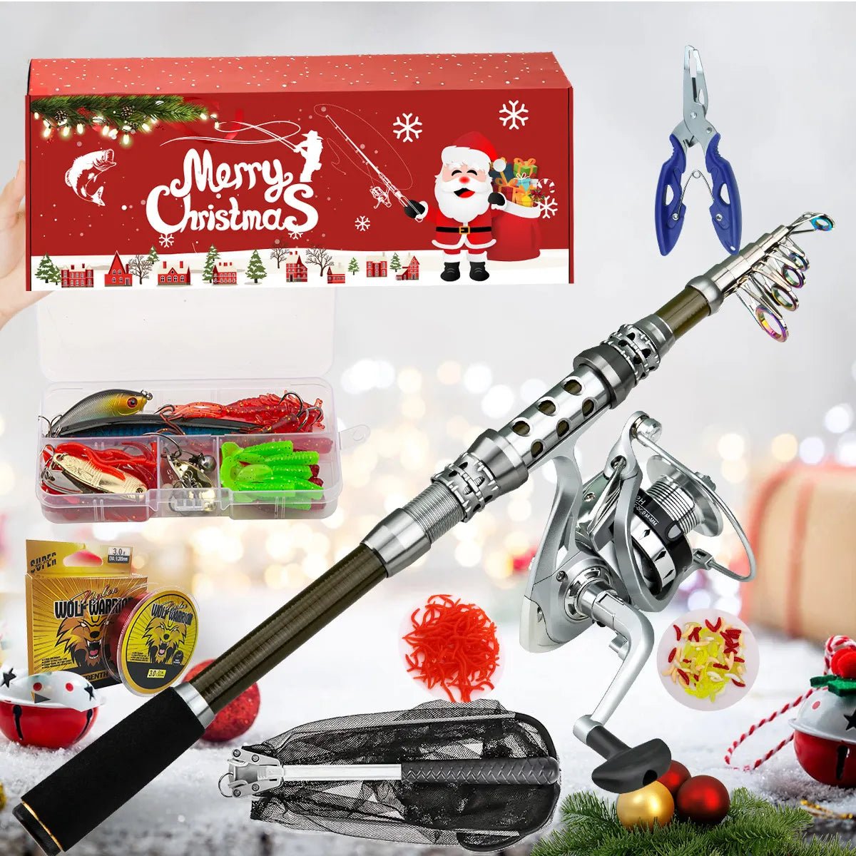 Rotating Reel & Carbon Rod Set – Sea & Freshwater Fishing Gear – High - Performance, Durable Fishing Combo - Echo Leaf