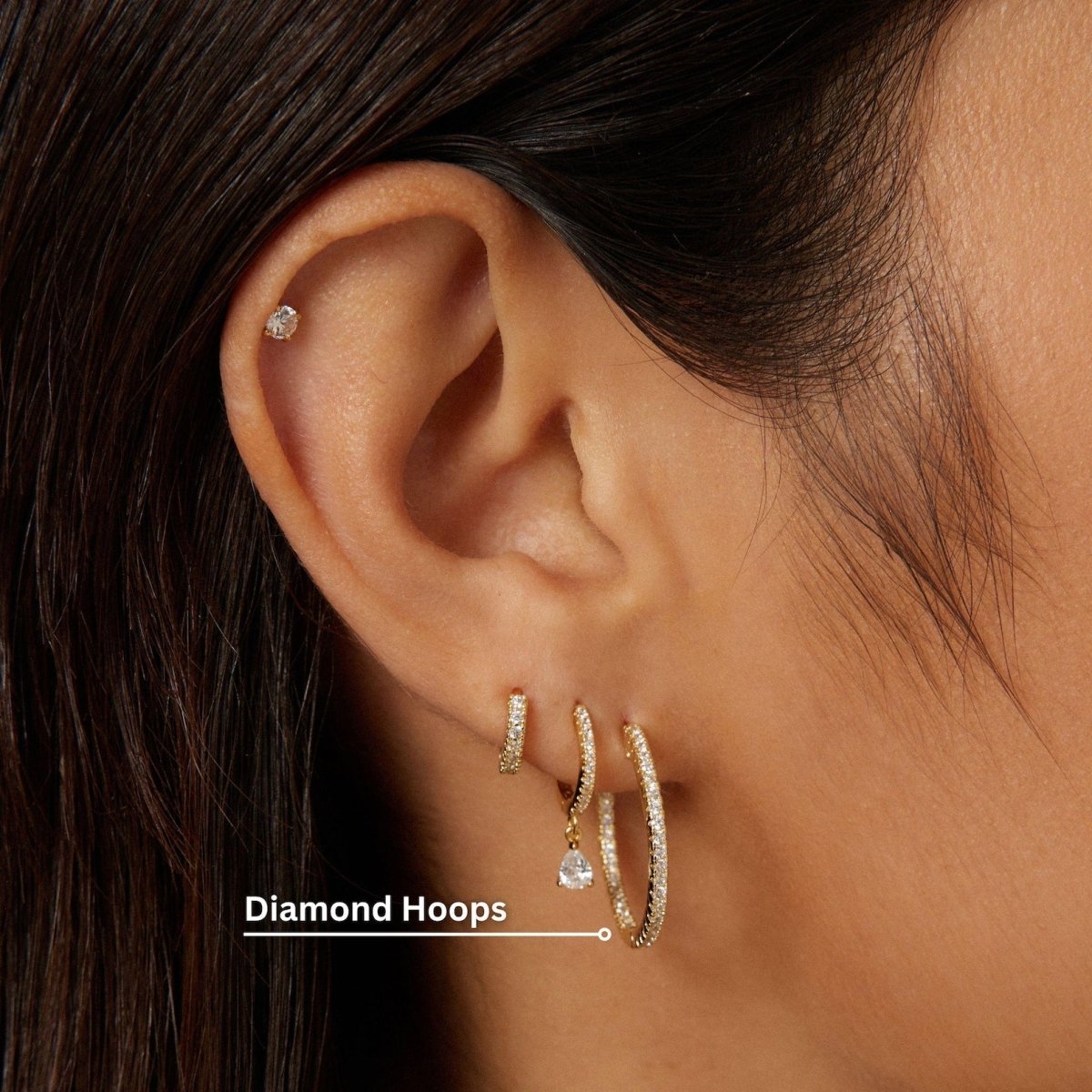 Triple Hoop Set - Echo Leaf