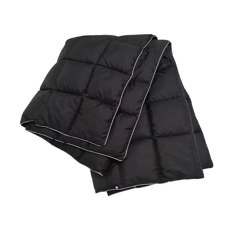 Warm Puffy Camping Blanket – Lightweight Outdoor Travel Quilt for Hiking, Picnic & Car - Echo Leaf