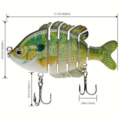 Multi-jointed panfish bluegill swimbait bass bait