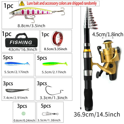 1.8m & 2.1m Long - Distance Casting Rod & Reel Set – High - Performance Fishing Gear for Sea & Freshwater Fishing - Echo Leaf