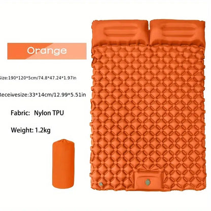 Extra large and ultra-light self-inflating camping mat with built-in pump